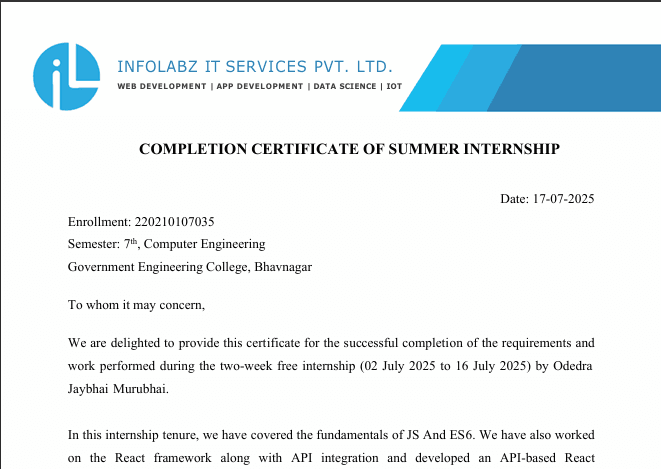 certificate